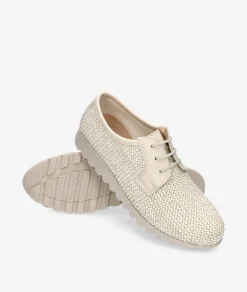 Mujer Kénnebec Zapatos inglés 8210 RAFIA en beige