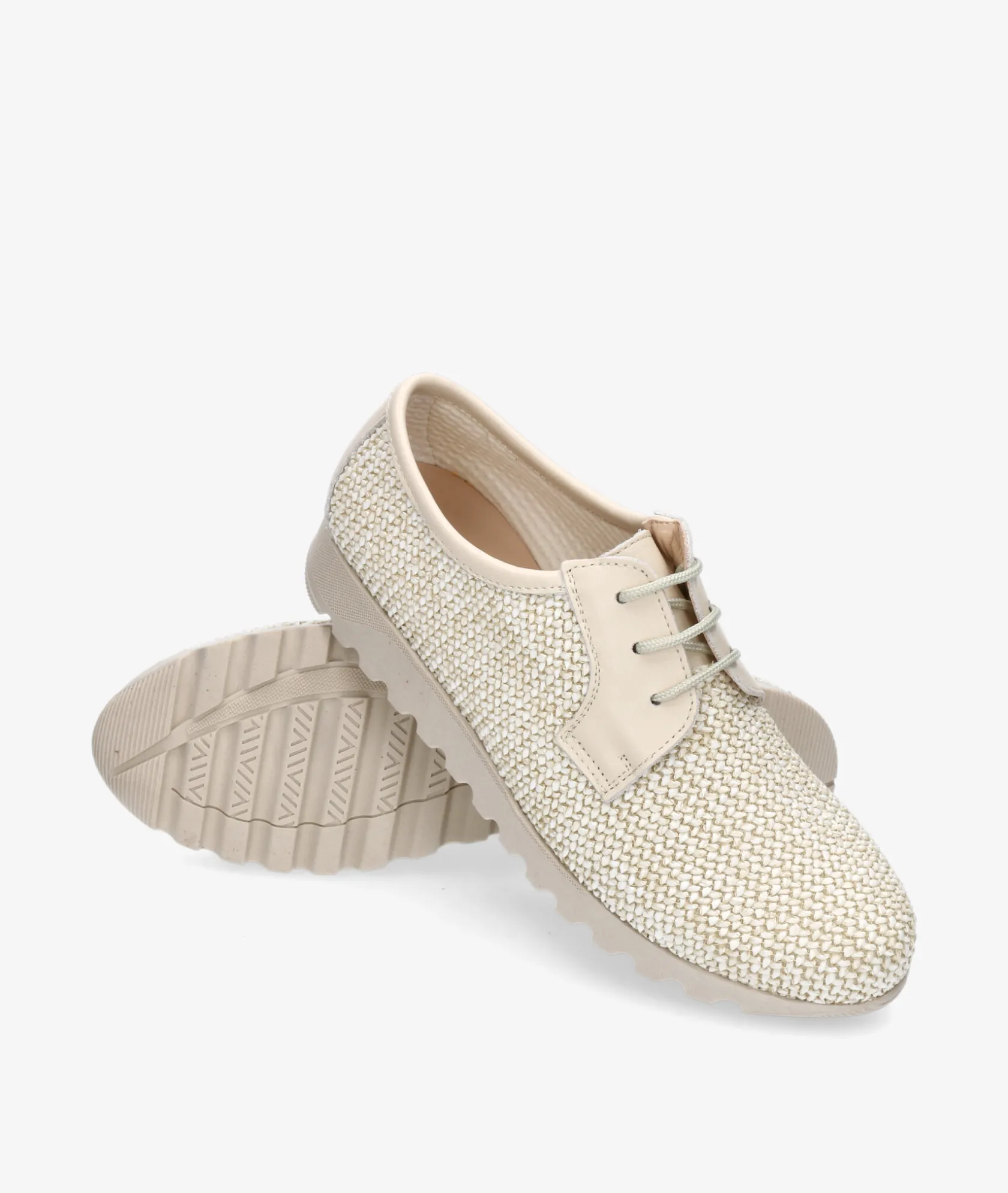 Mujer Kénnebec Zapatos inglés 8210 RAFIA en beige