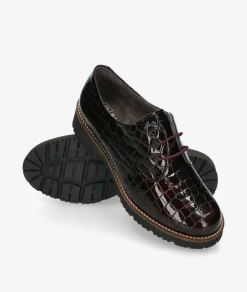 Mujer Pitillos Zapatos inglés 10771 en charol