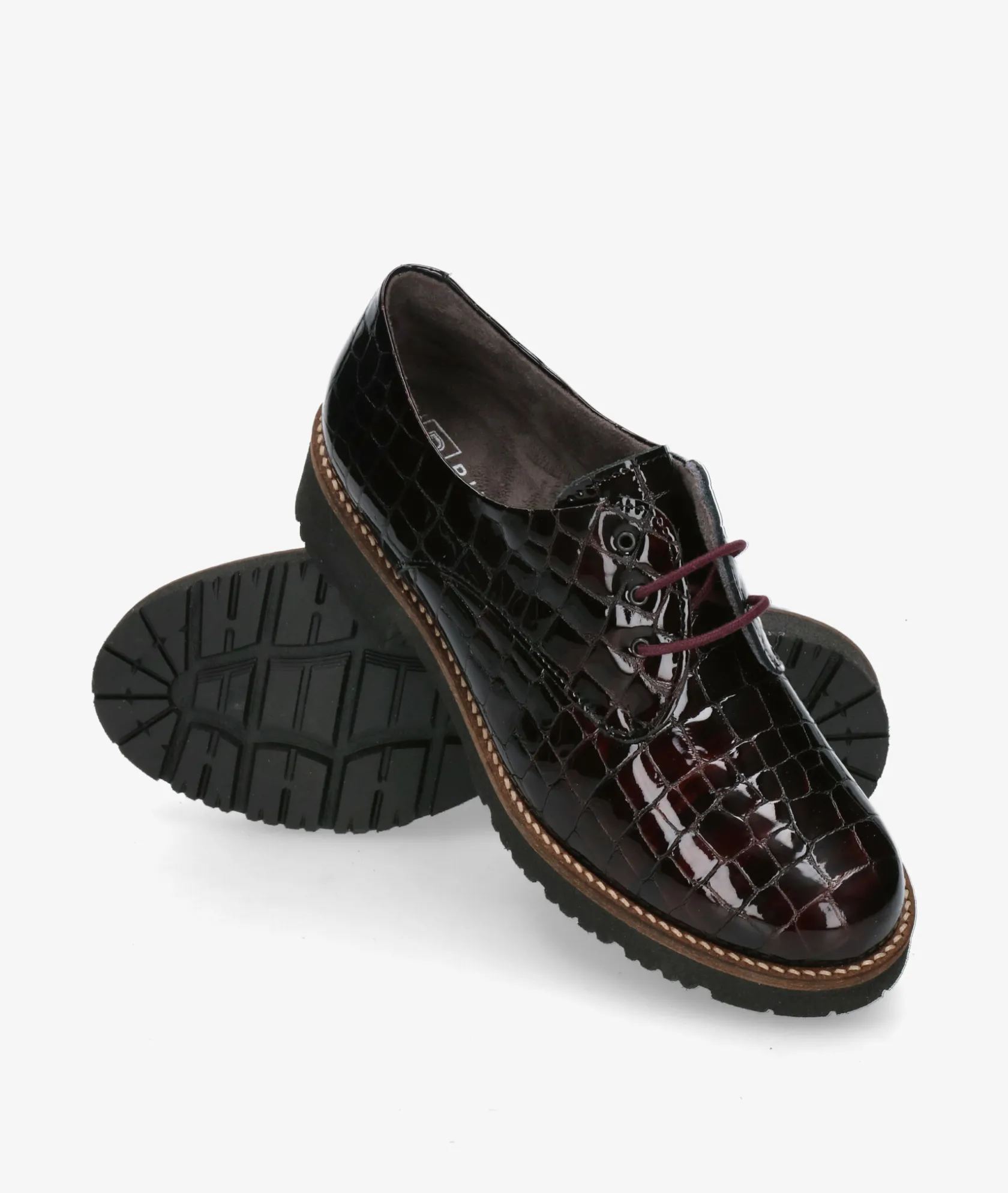 Mujer Pitillos Zapatos inglés 10771 en charol