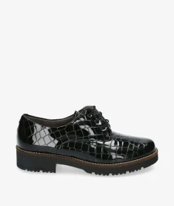 Mujer Pitillos Zapatos inglés 10771 en charol