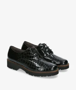 Mujer Pitillos Zapatos inglés 10771 en charol