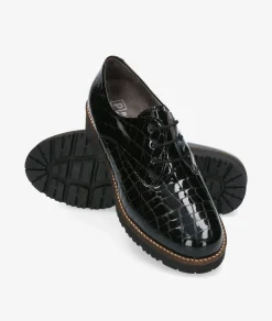 Mujer Pitillos Zapatos inglés 10771 en charol