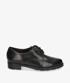 Mujer Pitillos Zapatos inglés 10184 en negro