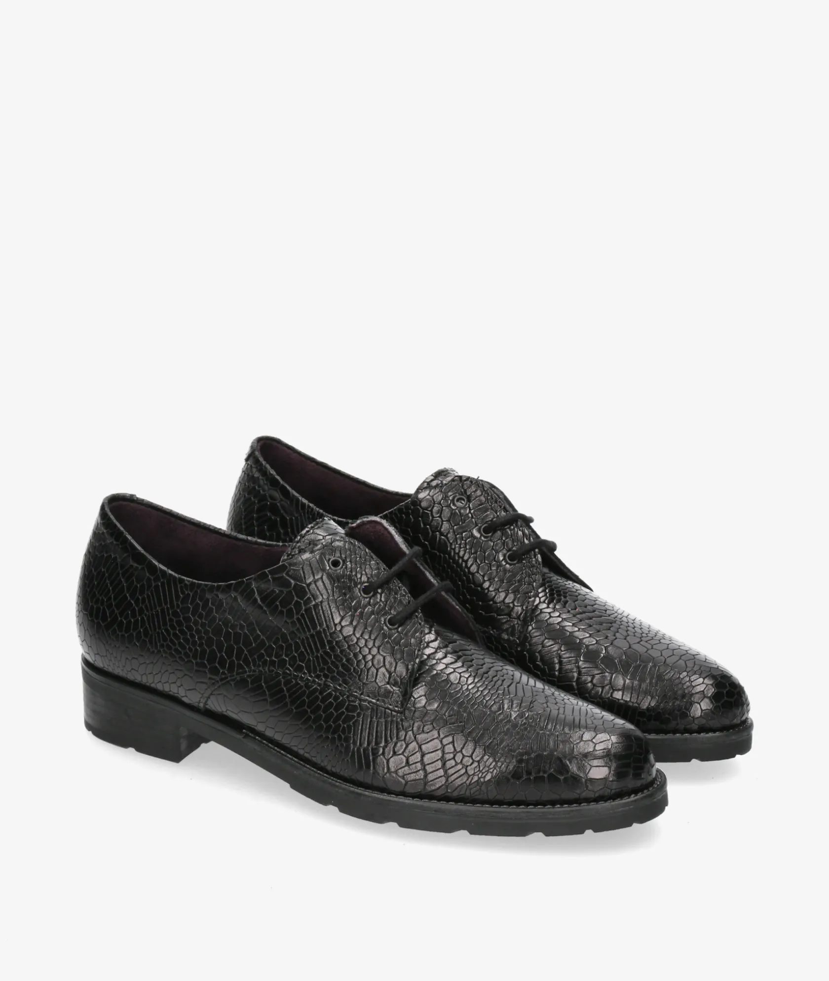 Mujer Pitillos Zapatos inglés 10184 en negro