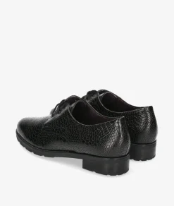 Mujer Pitillos Zapatos inglés 10184 en negro