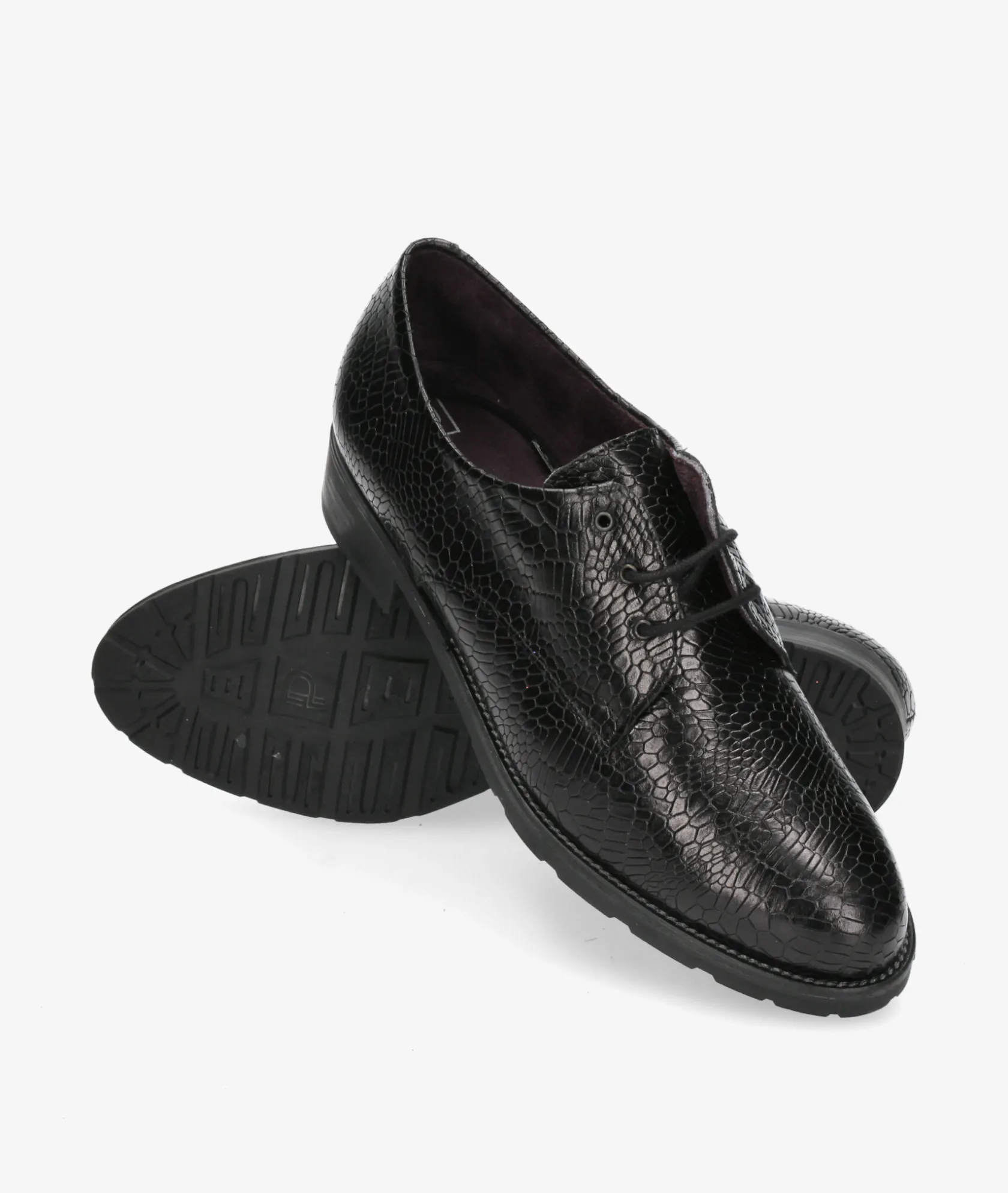 Mujer Pitillos Zapatos inglés 10184 en negro