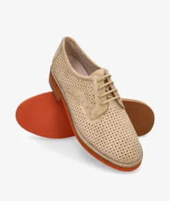 Mujer Stephen Allen Zapatos inglés LAUR-27 2033-188 en ante camel
