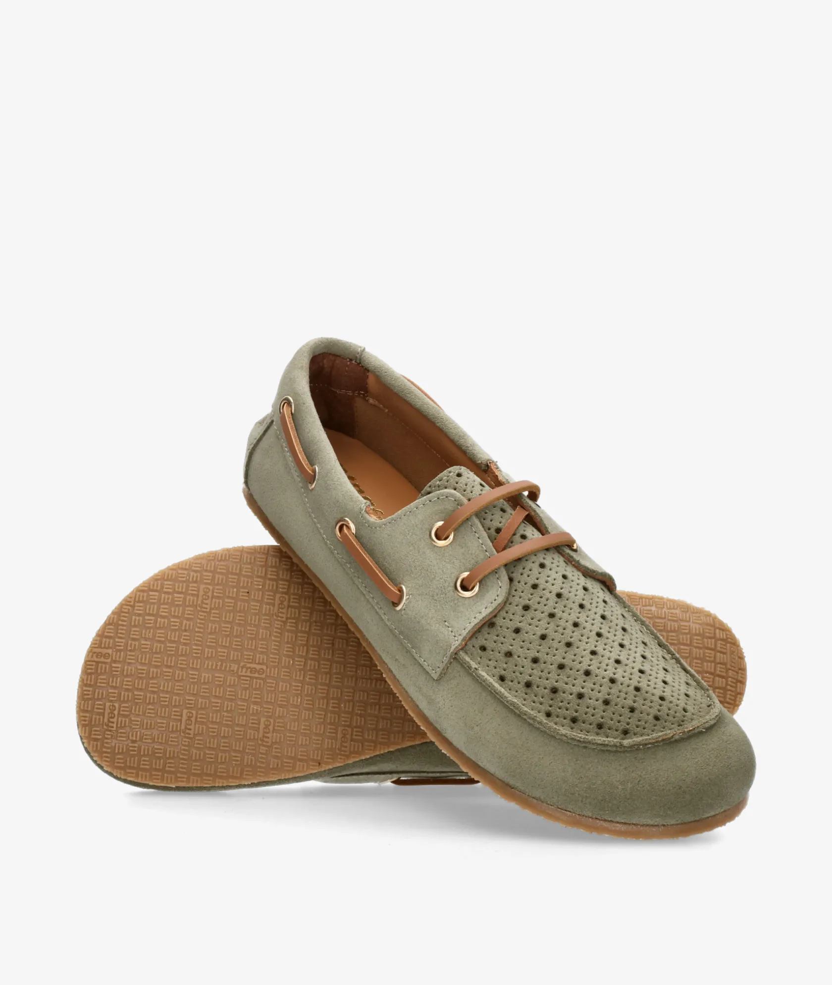 Mujer Mustang Zapatos 56365 en serraje kaki