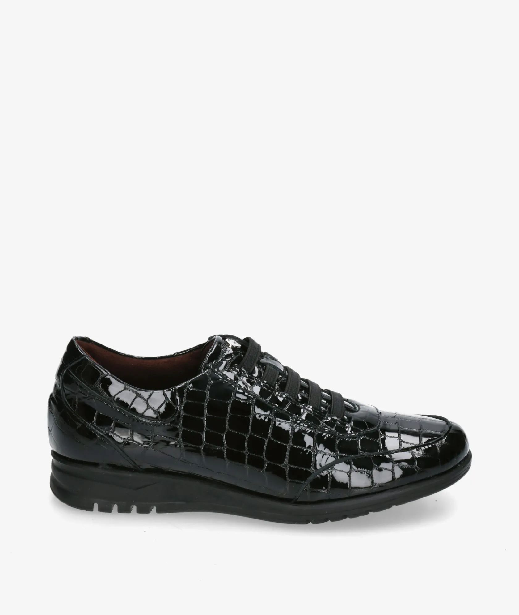 Mujer Blanco y negro Zapatos planos 20202 en charol negro