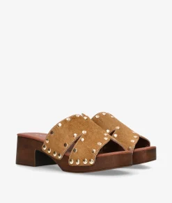 Mujer pabloochoa.shoes Zuecos SF1637 en camel